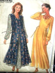 6276 LONG TIED TUCK PINAFORE,LS TIED DRESS PATTERN 8-18